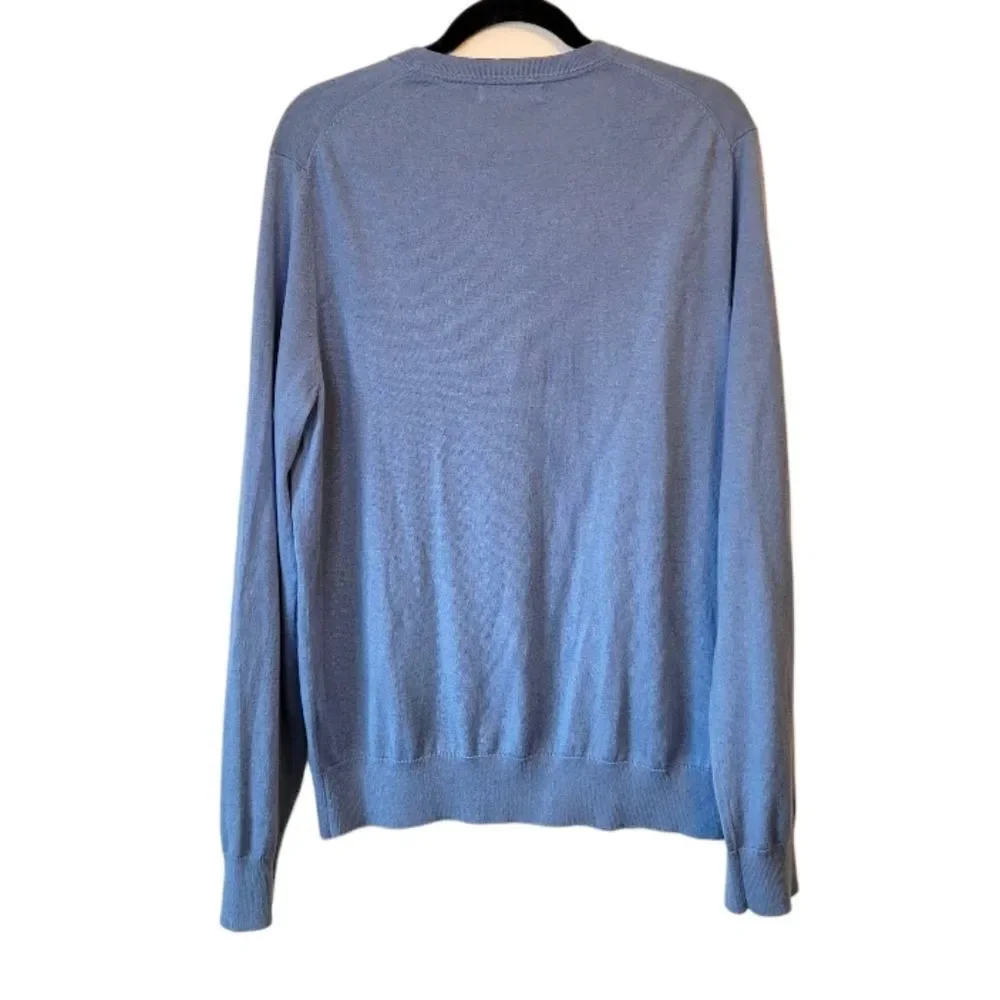 Banana Republic Men's Light Blue Luxury Blend V Neck Sweater Size L